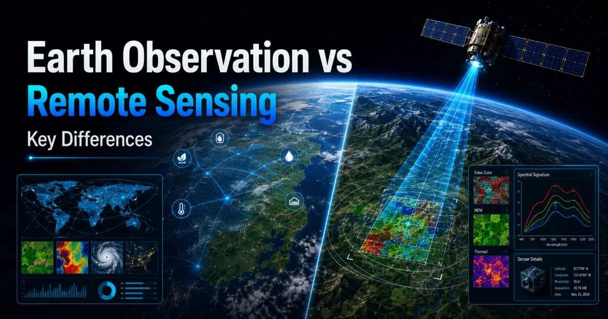 Earth Observation vs Remote Sensing Key Differences